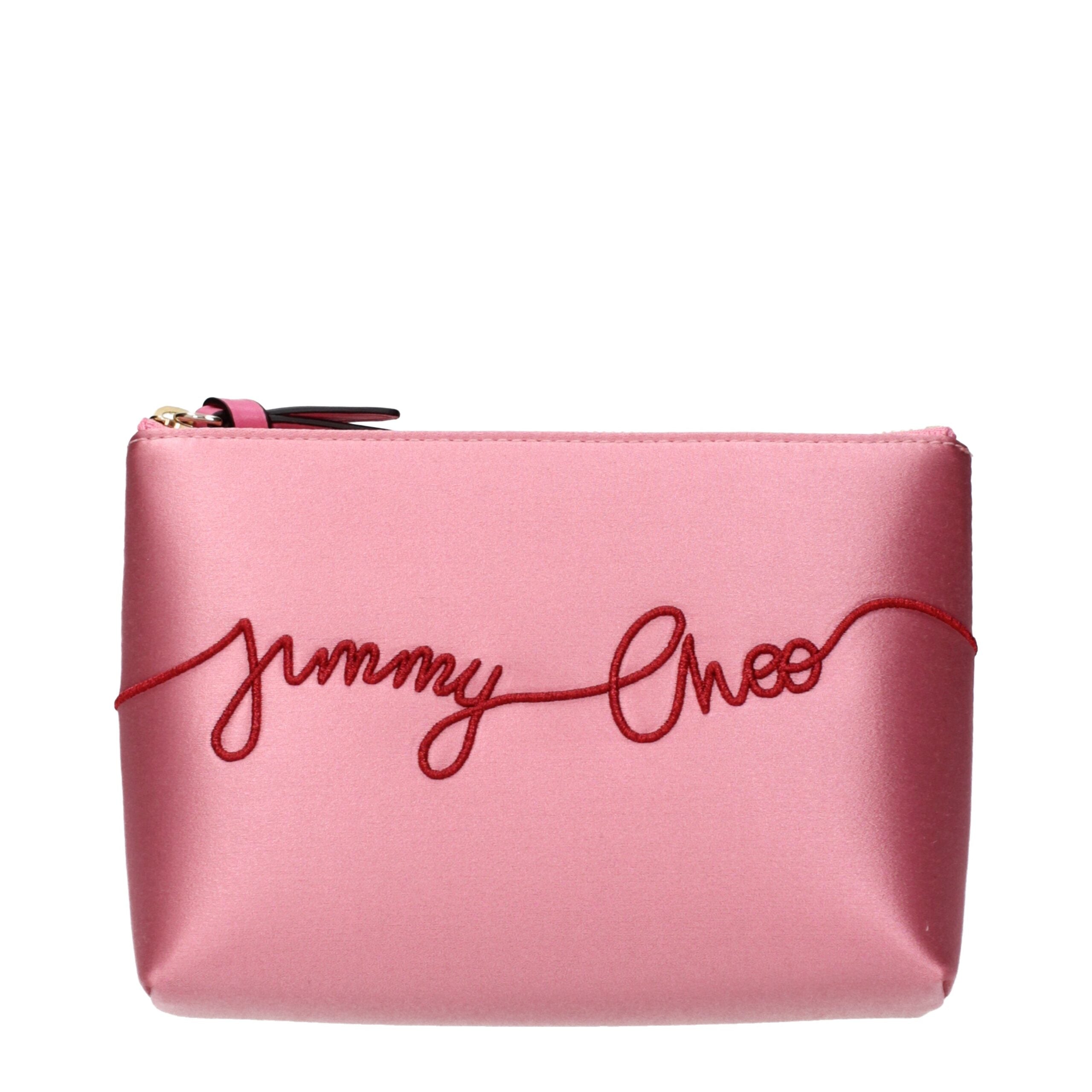 Jimmy Choo Pink Satin Clutch Bags